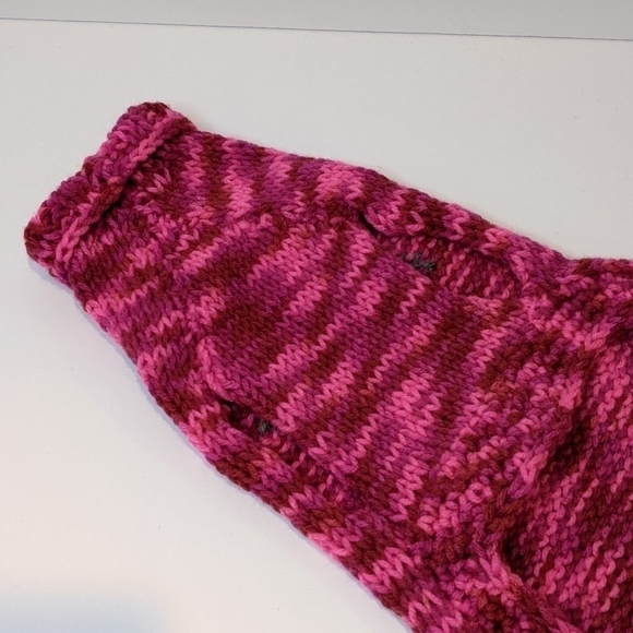 HANDMADE hand knit pink dog sweater medium - Picture 4 of 5
